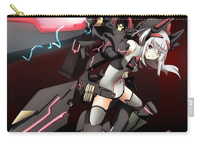 Infinite Stratos Zip Pouch featuring the digital art Infinite Stratos by Maye Loeser