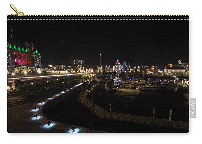 Harbour Zip Pouch featuring the photograph Inner Harbour of Victoria BC by Marilyn Wilson