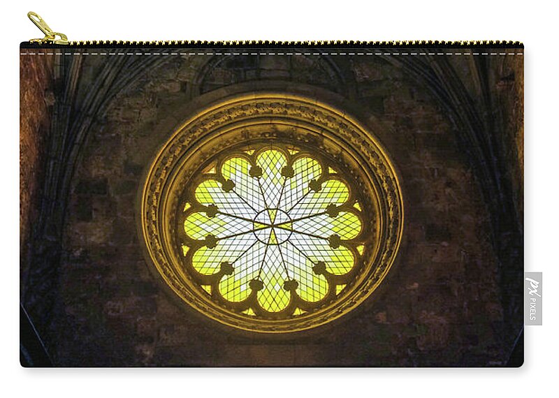 Lisbon Zip Pouch featuring the photograph Inside Jeronimos by Carlos Caetano
