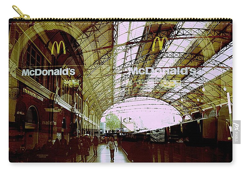 Victoria Station Zip Pouch featuring the photograph Inside Victoria Station by Karen McKenzie McAdoo