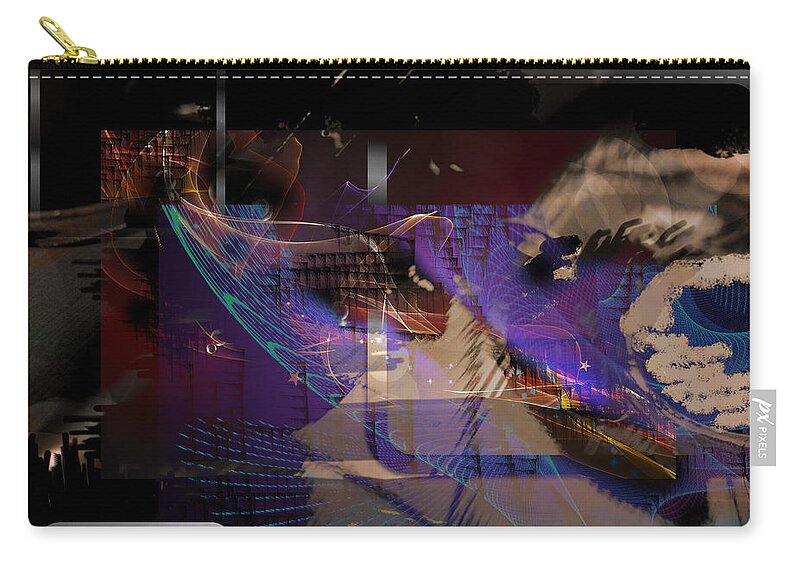 Abstract Zip Pouch featuring the digital art Intensive Variable by Art Di