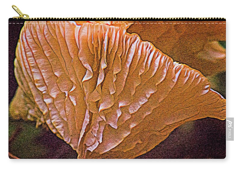 Cantharellus Zip Pouch featuring the photograph Interesting Aspect of Cantharellus by Douglas Barnett