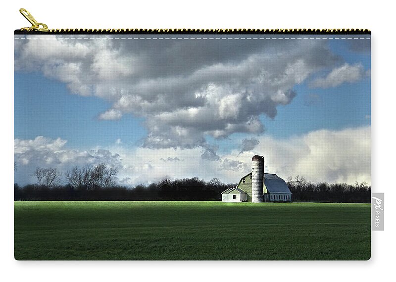 Farm Zip Pouch featuring the photograph Interlude by Bob Geary