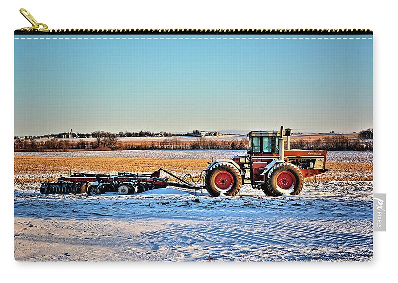 Tractor Zip Pouch featuring the photograph International 4586 by Bonfire Photography