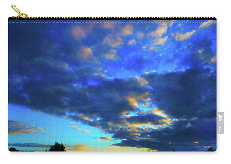 Sunset Zip Pouch featuring the photograph Into The Blue by Mark Blauhoefer