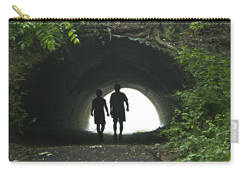 Mystery Zip Pouch featuring the photograph Into the light by Brian Green