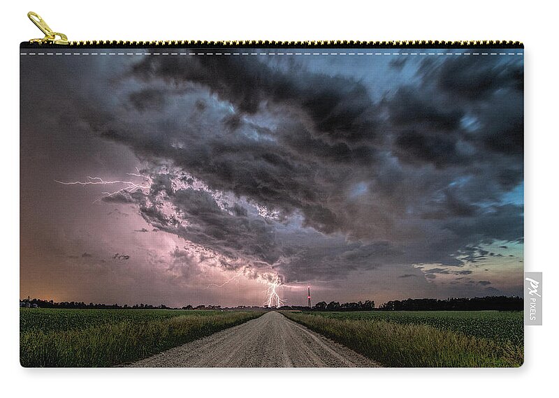 Storm Zip Pouch featuring the photograph Into the Storm by John Crothers