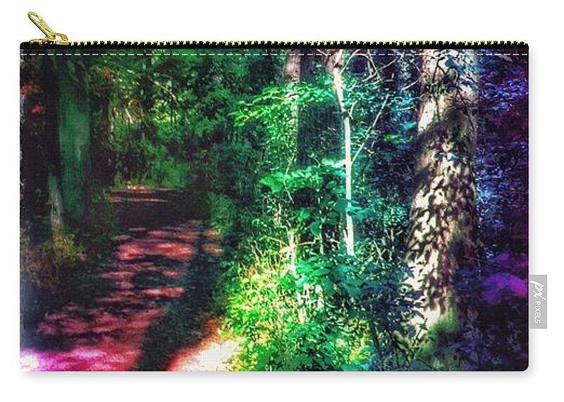 Woods Zip Pouch featuring the photograph Into the Woods by Christine Paris