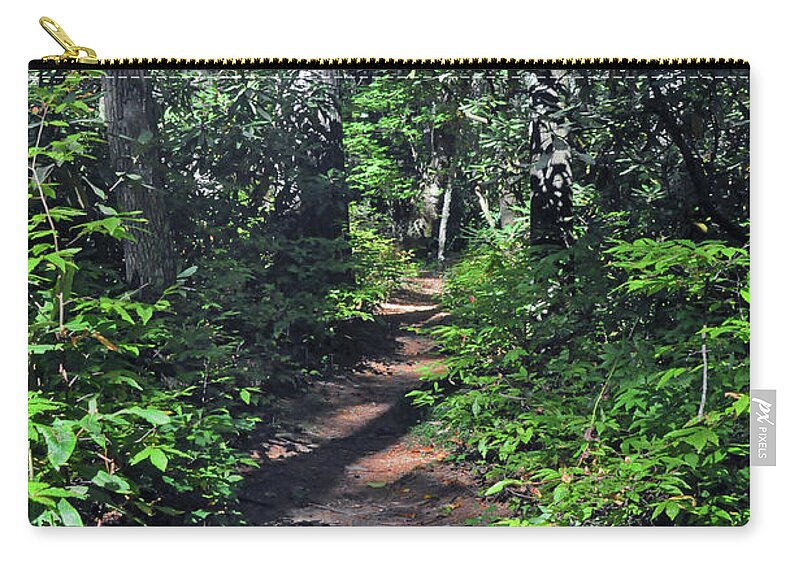 Nature Zip Pouch featuring the photograph Into the Woods by Kay Lovingood