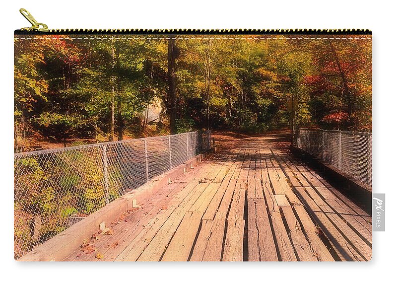 Nature Footpath Carry-all Pouch featuring the photograph Into the Woods we Go by Stacie Siemsen