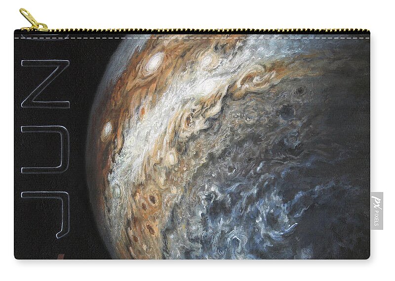 Jupiter Zip Pouch featuring the painting Intrepid Explorer to New Understandings by Lucy West