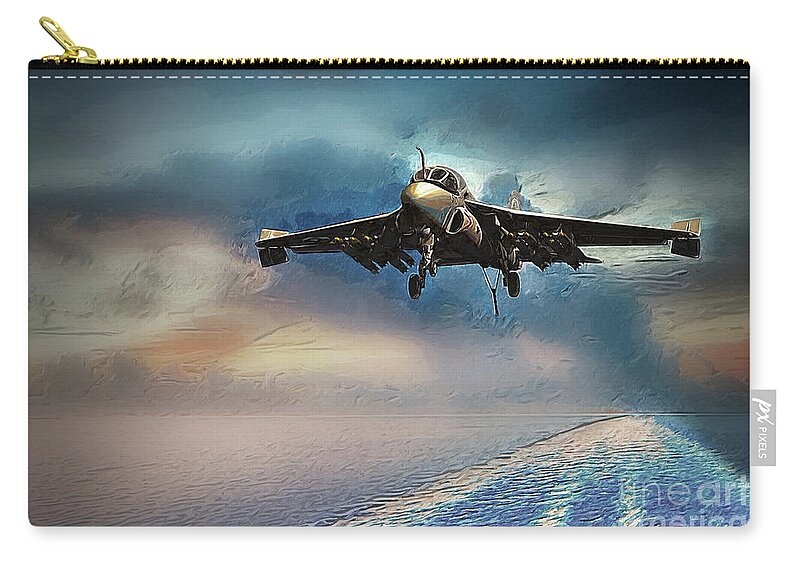 A-6 Carry-all Pouch featuring the digital art Intruder Returns by Airpower Art