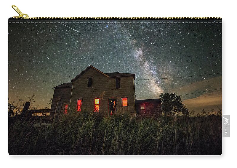 Red Zip Pouch featuring the photograph Invasion by Aaron J Groen