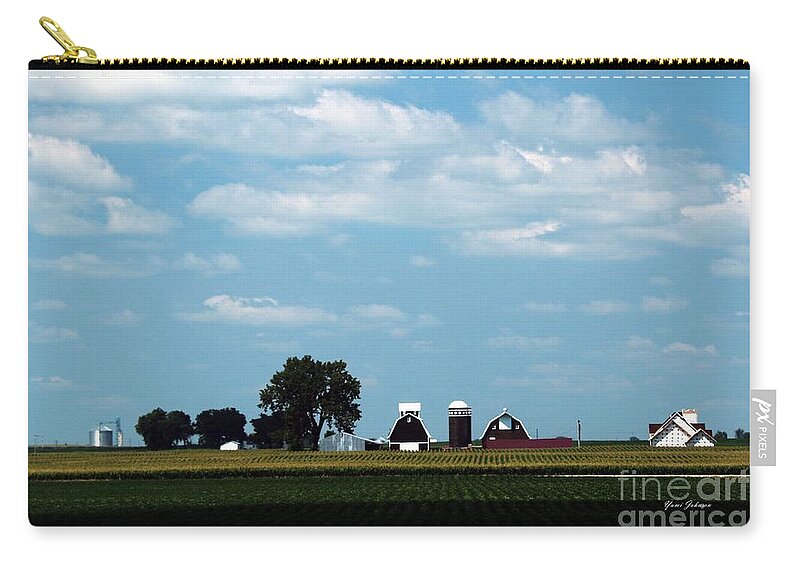 Farm Zip Pouch featuring the photograph Iowa Farm by Yumi Johnson