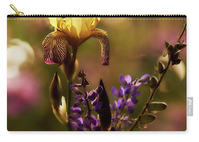 Iris Carry-all Pouch featuring the photograph Iris 6 by Loni Collins