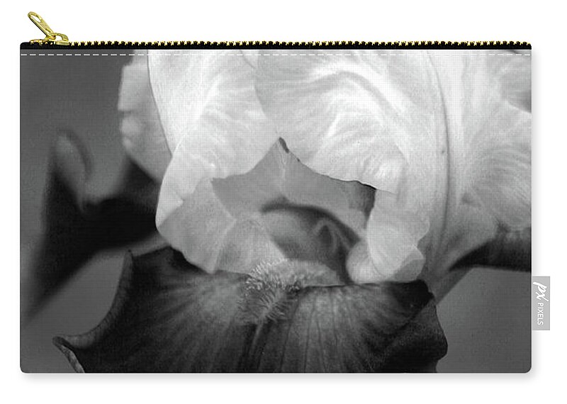 Bw Zip Pouch featuring the photograph Iris 6621 H_5 by Steven Ward