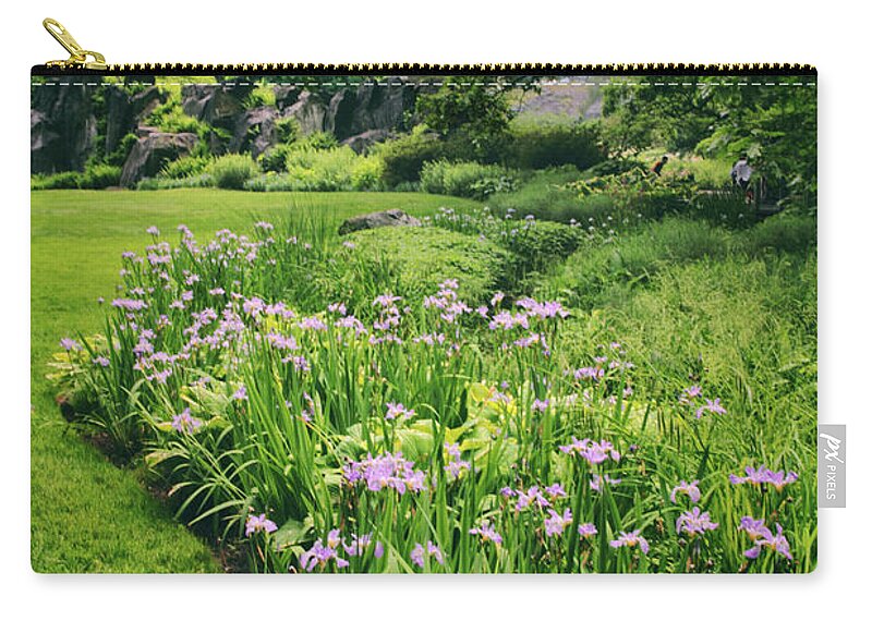 Nature Zip Pouch featuring the photograph Iris Meadow by Jessica Jenney