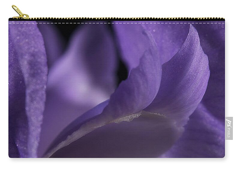 Purple Iris Zip Pouch featuring the photograph Iris Series 2 by Mike Eingle