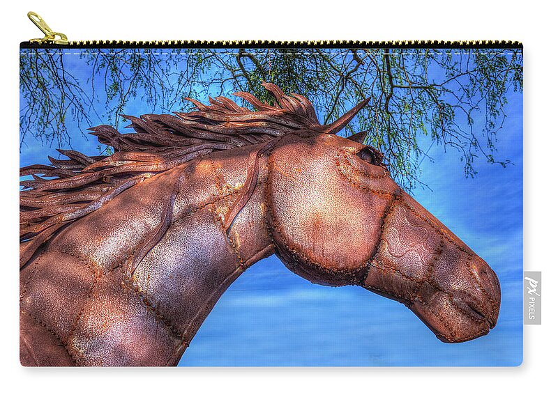 Photography Zip Pouch featuring the photograph Iron Horse by Paul Wear