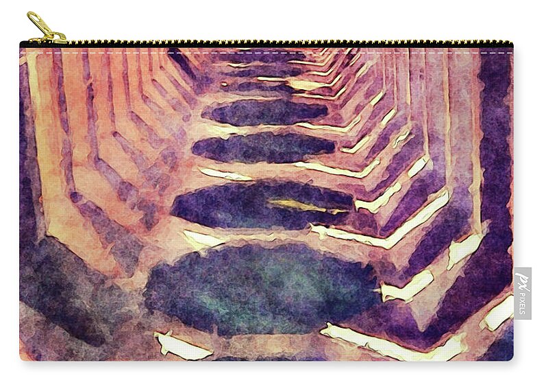 Marquette Zip Pouch featuring the photograph Iron Ore Dock Interior by Phil Perkins