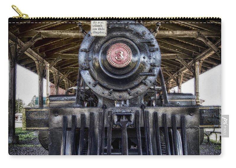 Train Zip Pouch featuring the photograph Iron Range Railroad Company Train by Bill and Linda Tiepelman