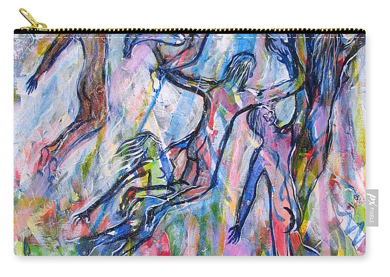 Hope Zip Pouch featuring the painting Is Anybody Coming To Get Me by Rollin Kocsis