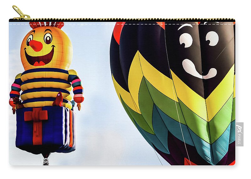 Hot Air Balloon Zip Pouch featuring the photograph Is That A Rocket In Your Pocket by Bob Orsillo