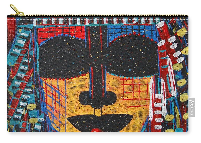 Abstract Zip Pouch featuring the painting Isatoria by Natalie Holland