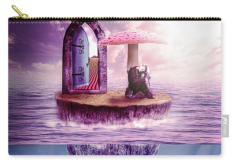 Perspective Zip Pouch featuring the digital art Island Dreaming by Nathan Wright