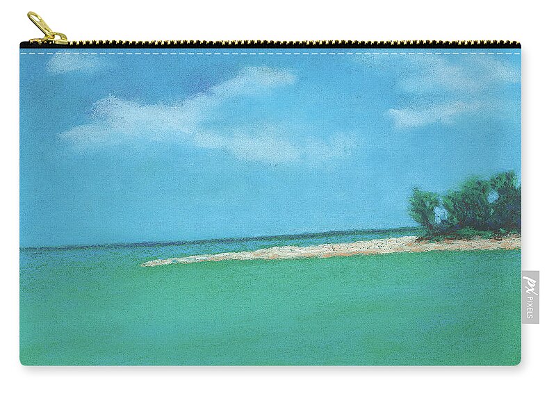 Bimini Zip Pouch featuring the pastel Island Time by Anne Katzeff