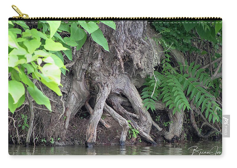  Zip Pouch featuring the photograph Island Tree by Brian Jones