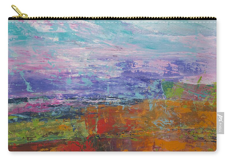 Landscape Carry-all Pouch featuring the painting It Rained That Day by Linda Bailey