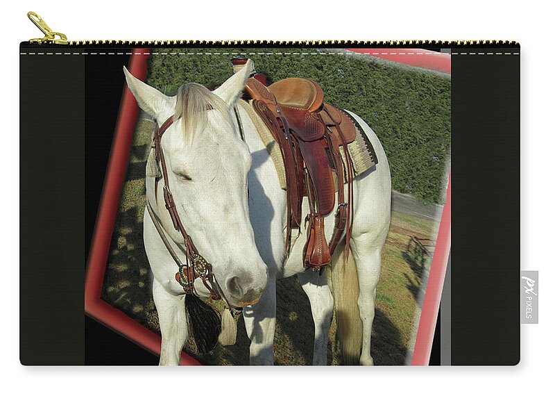 Animal Zip Pouch featuring the photograph It's To Early In The Morning by Donna Brown