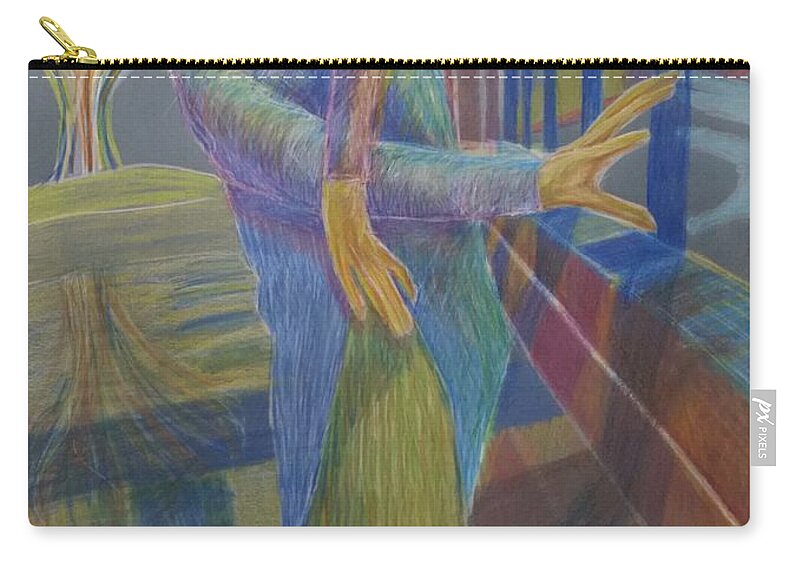 Dance Zip Pouch featuring the painting J in the dragon house by Bachmors Artist