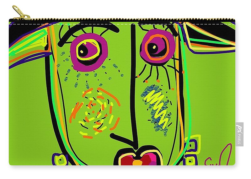  Carry-all Pouch featuring the digital art Jack Benny. He kept us in stitches by Susan Fielder