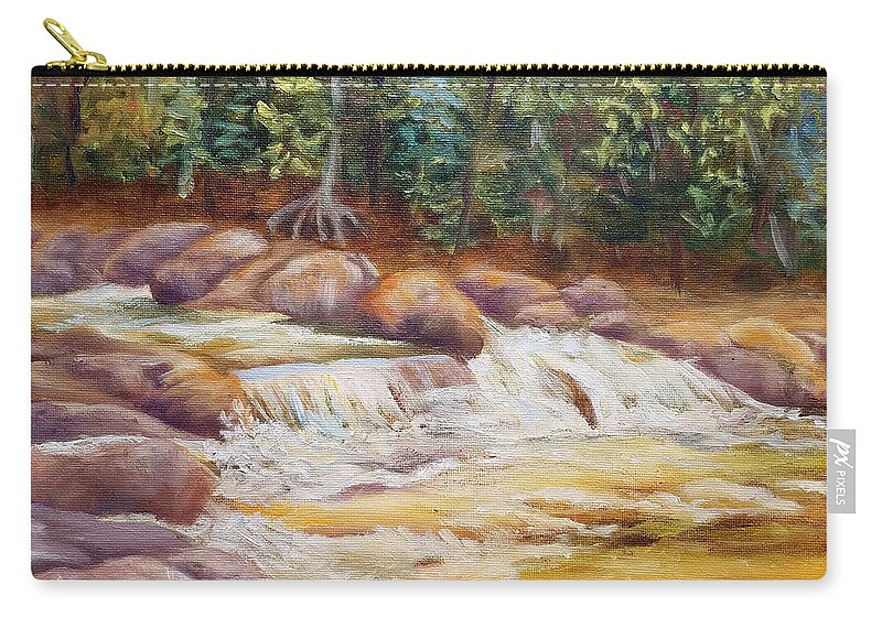 Jackson Falls Carry-all Pouch featuring the painting Jackson Falls Revisited by Sharon E Allen