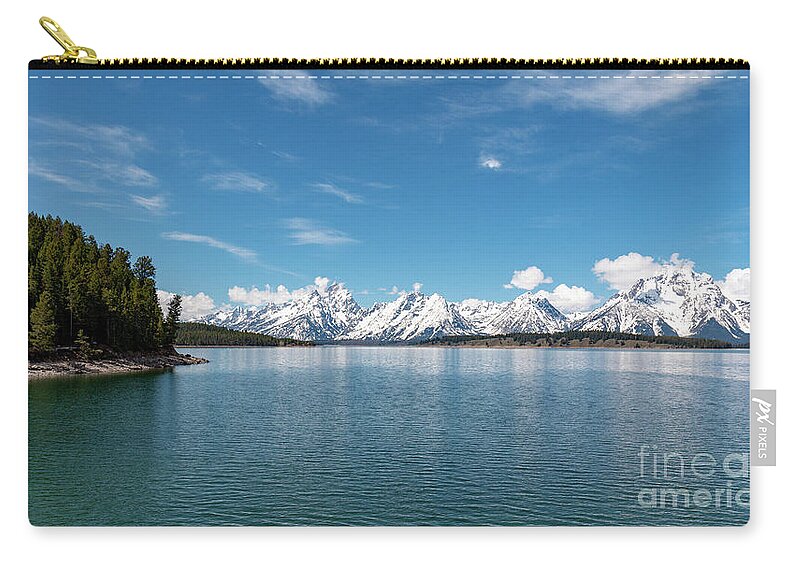 Jackson Lake Zip Pouch featuring the photograph Jackson Lake 2 by Pam Holdsworth