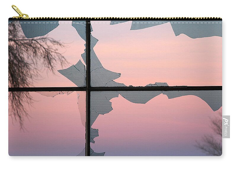 Broken Zip Pouch featuring the photograph Jagged Twilight by DArcy Evans
