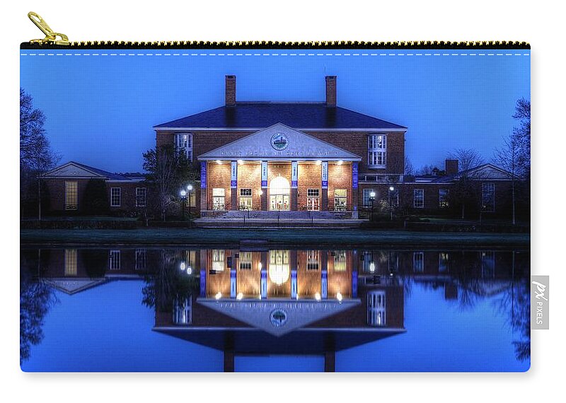 James B. Duke Library At Furman University Carry-all Pouch featuring the photograph James B. Duke Library at Furman University. by Carol Montoya