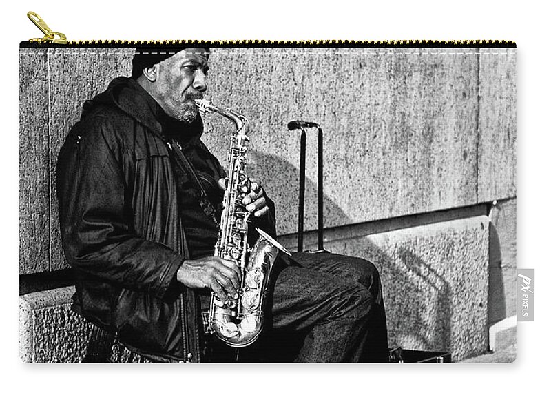 New York City Zip Pouch featuring the photograph Jamming in NYC by Alberto Audisio