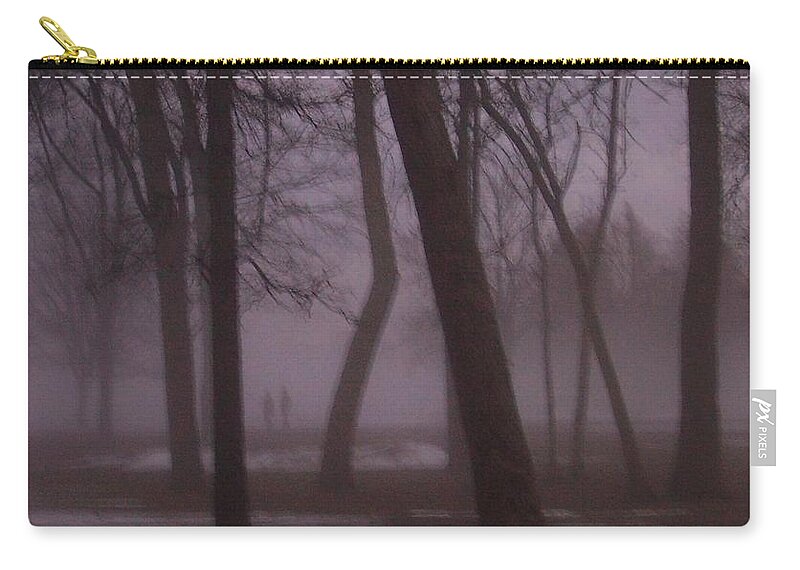 January Carry-all Pouch featuring the photograph January fog 1 by Anita Burgermeister