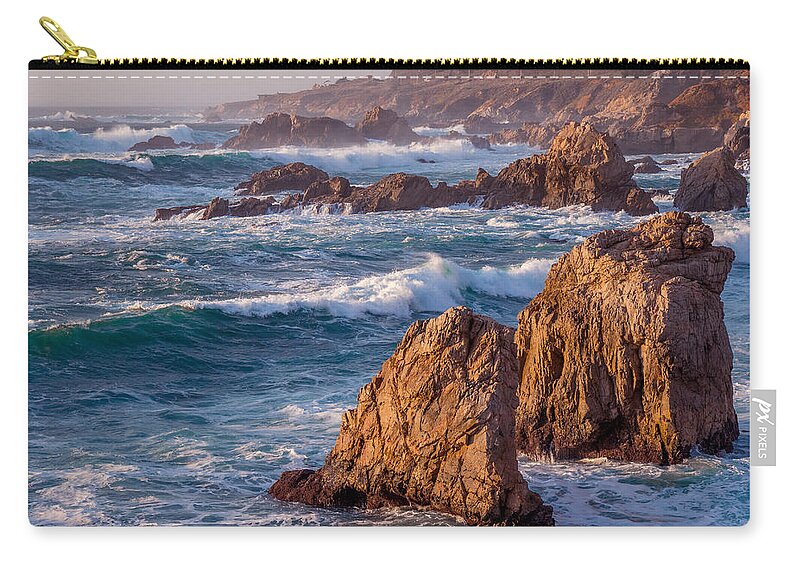 January Zip Pouch featuring the photograph January in Big Sur by Derek Dean