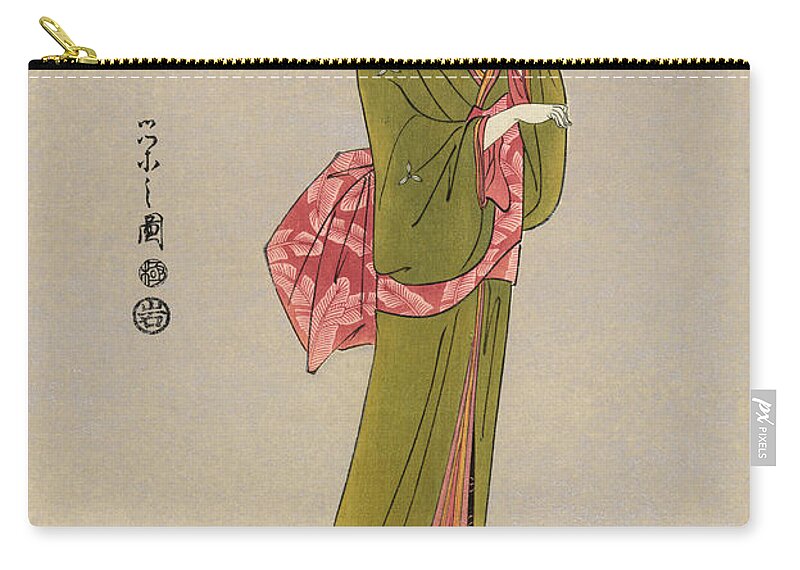 1794 Zip Pouch featuring the photograph JAPAN: GEISHA, c1794 by Granger