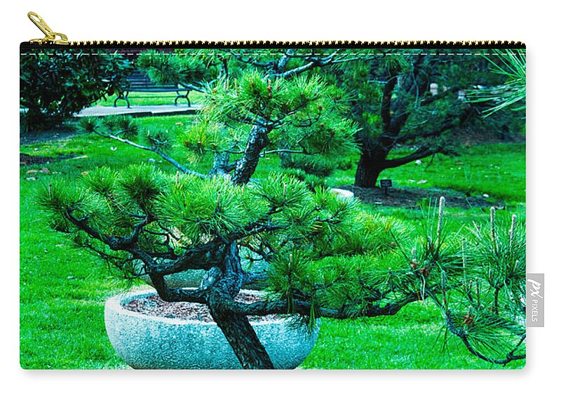 Atlantic Coastline Zip Pouch featuring the photograph Japanese garden by Michael Goodin