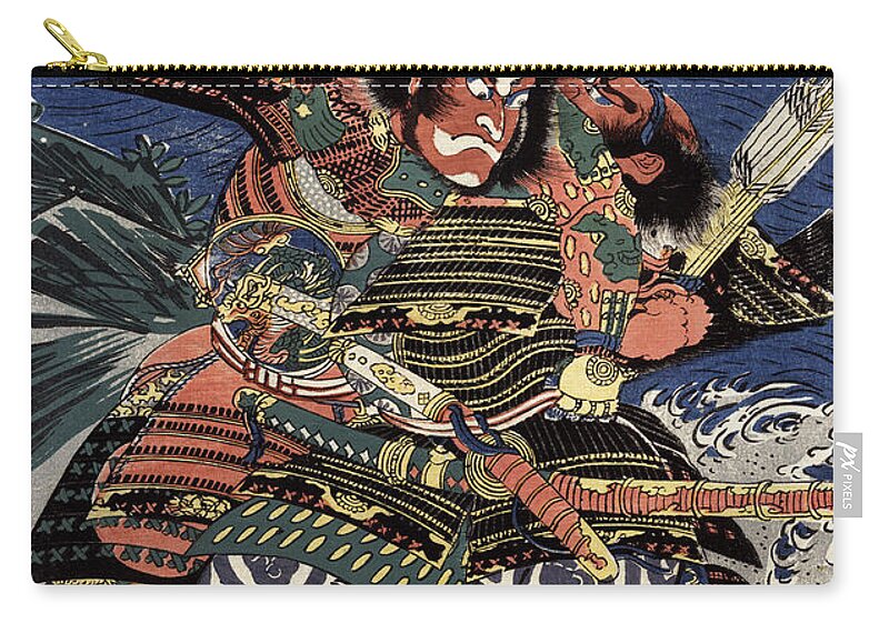 1820 Zip Pouch featuring the photograph Japanese Samurai by Granger