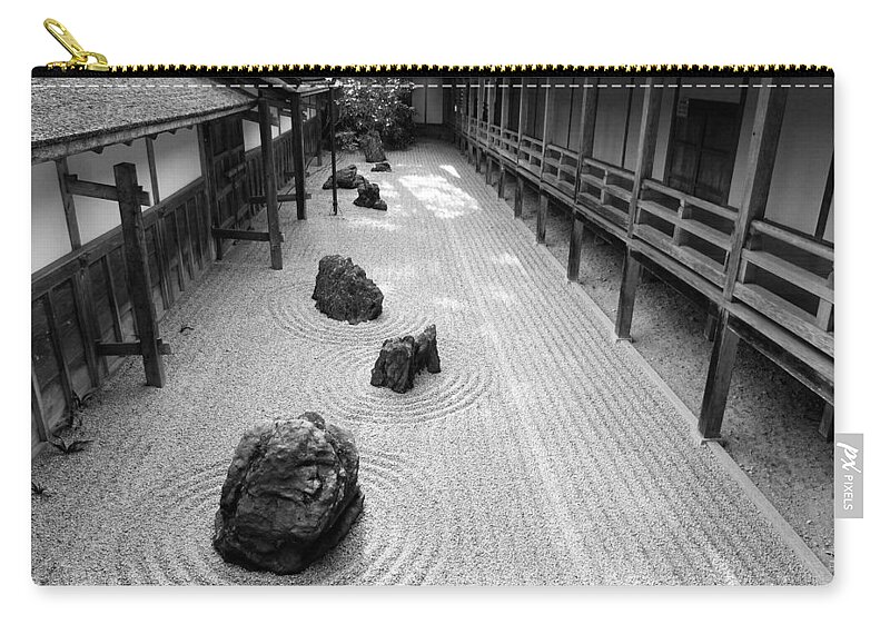 Japan Zip Pouch featuring the photograph Japanese Zen Garden by Sebastian Musial