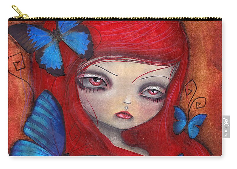 Gothic Carry-all Pouch featuring the painting Jarumy by Abril Andrade