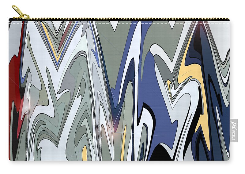 Abstract Zip Pouch featuring the digital art Jazz Band by Gina Harrison