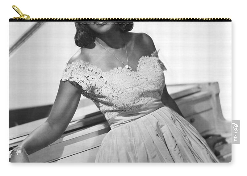 1 Person Zip Pouch featuring the photograph Jazz Pianist Mary Lou Williams by Underwood Archives