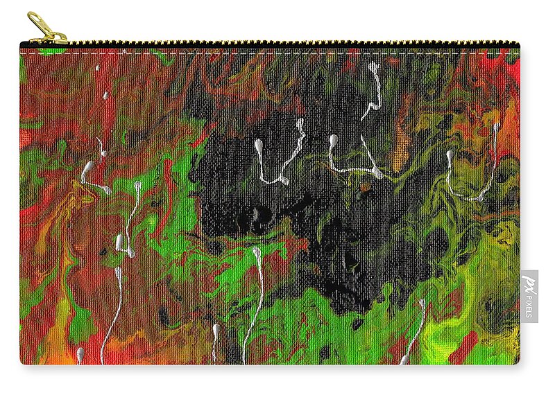 Abstract Zip Pouch featuring the painting Jazzary by Sheri Keith